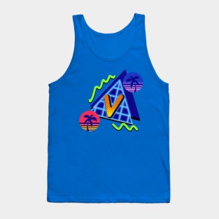 Initial Letter V - 80s Synth Tank Top